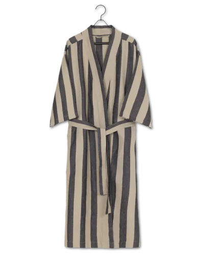 Peignoir Field Robe Sable & Noir - Ferm Living