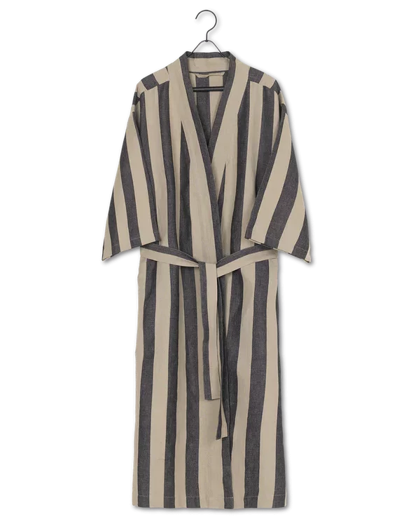 Peignoir Field Robe Sable & Noir – Ferm Living