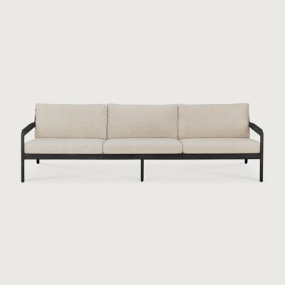 Canapé de jardin Jack teck noir 3 places - Ethnicraft